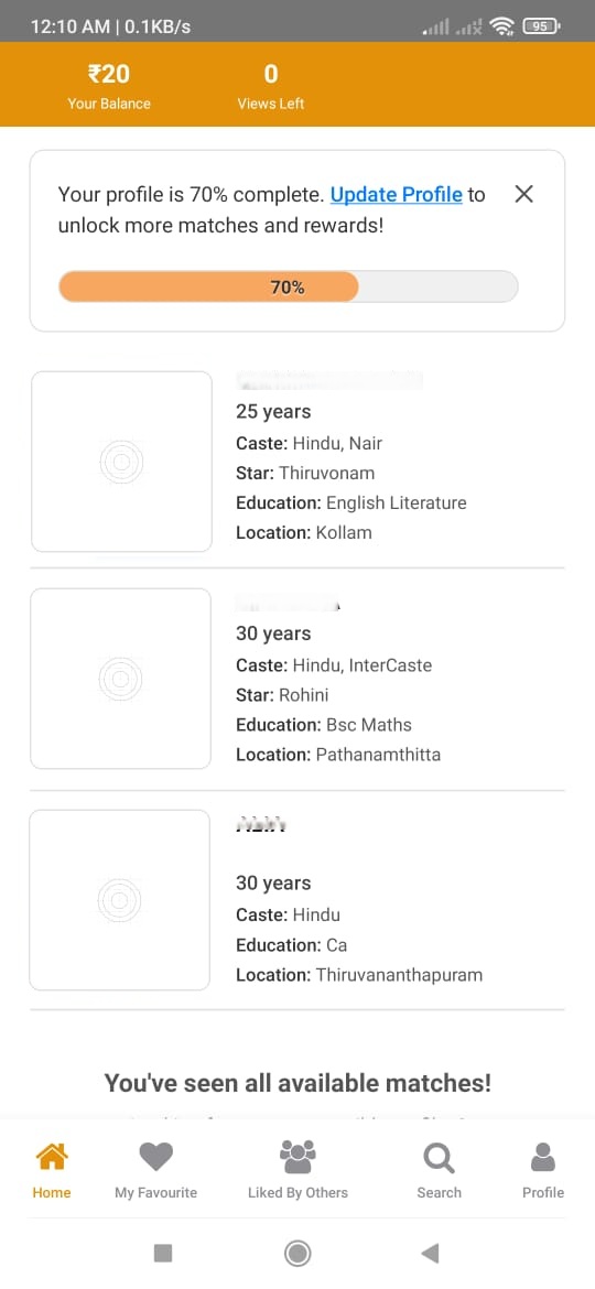 Browse Profiles